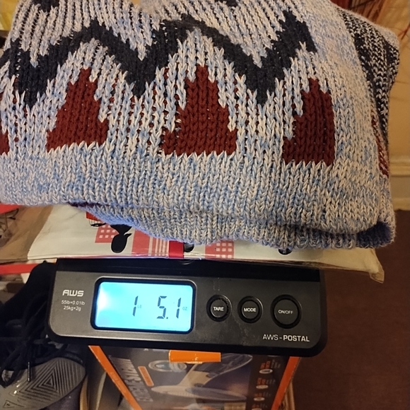 Urban Outfitters Ecoté Blue,Black,Red Women's Artez Open Front Sweater Sz Small - Picture 12 of 12